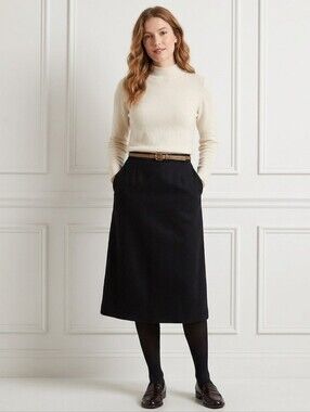 Vintage black pure wool Pendleton midi skirt 8